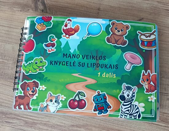 Mano veiklos knygelė su lipdukais 1 dalis 