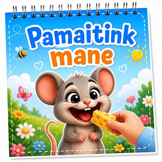 🐭 „Pamaitink mane“ – lavinamoji veiklos knygelė
